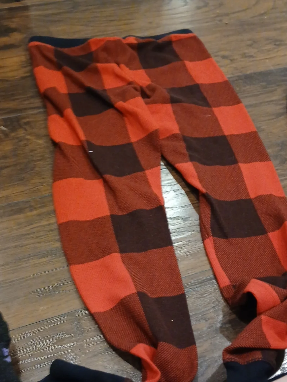 Old Navy Red and Brown Plaid Kids Leggings